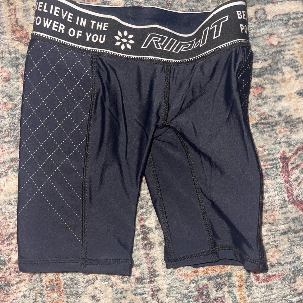Girl Black Rip It Slide Softball Shorts